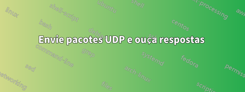 Envie pacotes UDP e ouça respostas