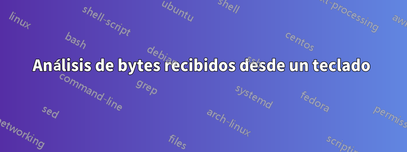 Análisis de bytes recibidos desde un teclado