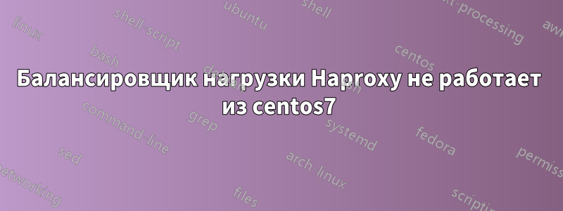 Балансировщик нагрузки Haproxy не работает из centos7