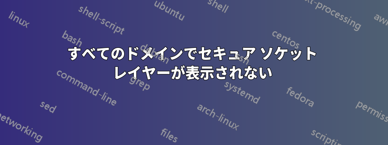 すべてのドメインでセキュア ソケット レイヤーが表示されない