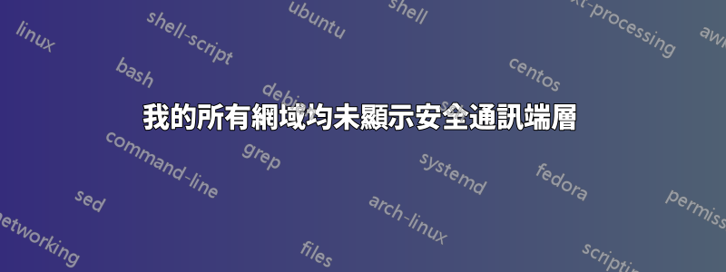 我的所有網域均未顯示安全通訊端層