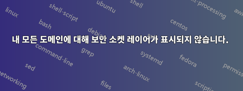 내 모든 도메인에 대해 보안 소켓 레이어가 표시되지 않습니다.