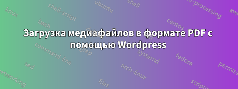 Загрузка медиафайлов в формате PDF с помощью Wordpress