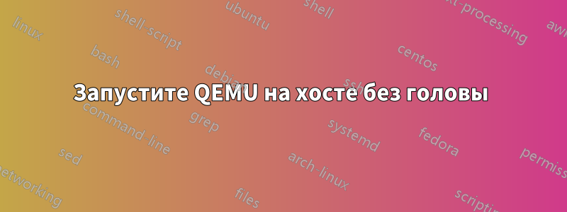 Запустите QEMU на хосте без головы