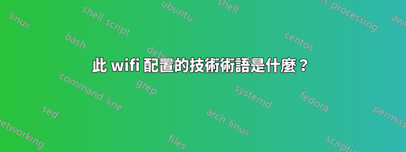 此 wifi 配置的技術術語是什麼？