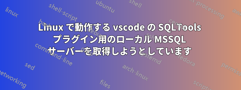 Linux で動作する vscode の SQLTools プラグイン用のローカル MSSQL サーバーを取得しようとしています