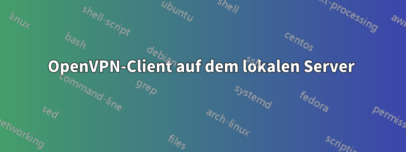 OpenVPN-Client auf dem lokalen Server