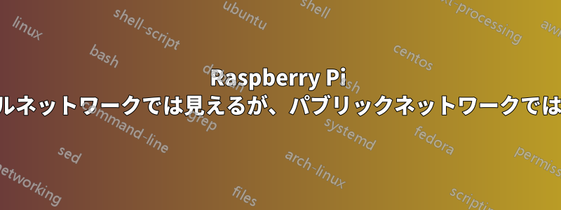 Raspberry Pi はローカルネットワークでは見えるが、パブリックネットワークでは見えない