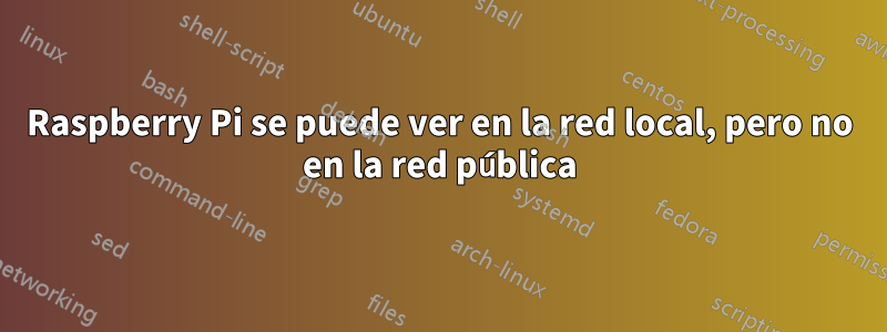 Raspberry Pi se puede ver en la red local, pero no en la red pública