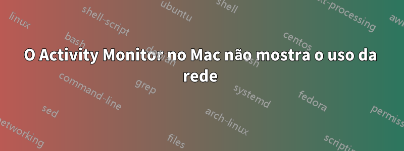 O Activity Monitor no Mac não mostra o uso da rede