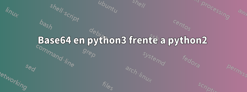 Base64 en python3 frente a python2