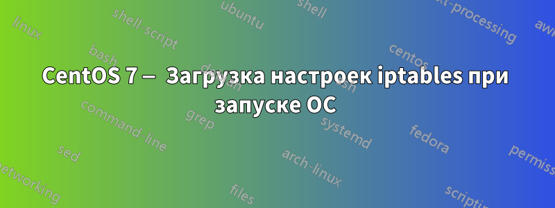 CentOS 7 — Загрузка настроек iptables при запуске ОС