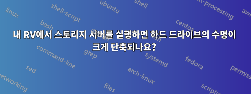 내 RV에서 스토리지 서버를 실행하면 하드 드라이브의 수명이 크게 단축되나요?