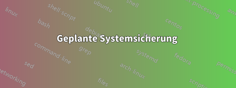 Geplante Systemsicherung