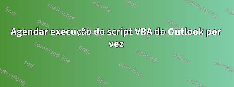 Agendar execução do script VBA do Outlook por vez