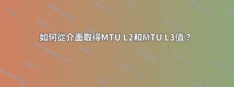 如何從介面取得MTU L2和MTU L3值？