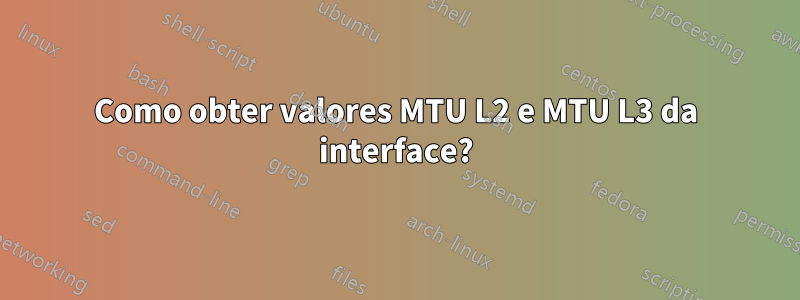 Como obter valores MTU L2 e MTU L3 da interface?