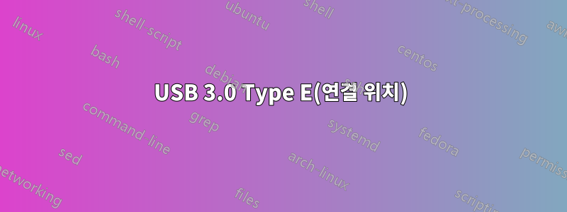 USB 3.0 Type E(연결 위치)