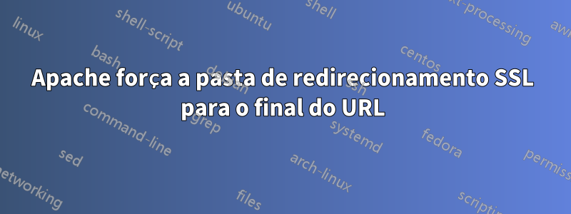 Apache força a pasta de redirecionamento SSL para o final do URL