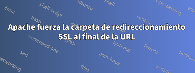 Apache fuerza la carpeta de redireccionamiento SSL al final de la URL