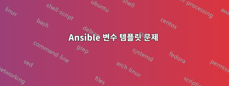 Ansible 변수 템플릿 문제