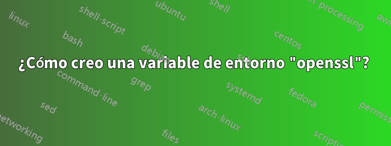 ¿Cómo creo una variable de entorno "openssl"?