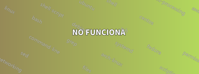 NO FUNCIONA