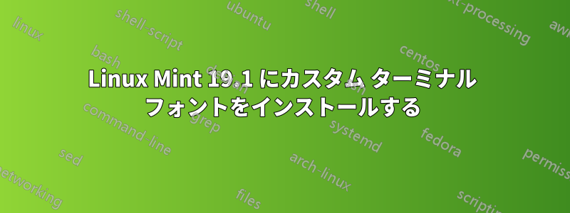 Linux Mint 19.1 にカスタム ターミナル フォントをインストールする