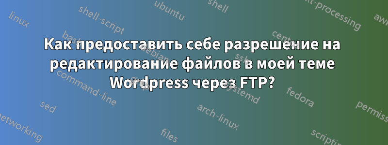 Как предоставить себе разрешение на редактирование файлов в моей теме Wordpress через FTP?