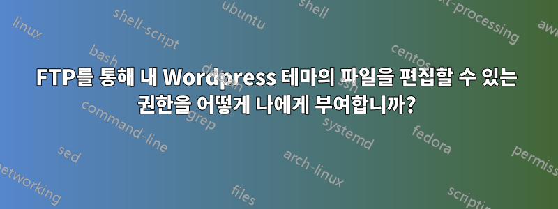 FTP를 통해 내 Wordpress 테마의 파일을 편집할 수 있는 권한을 어떻게 나에게 부여합니까?