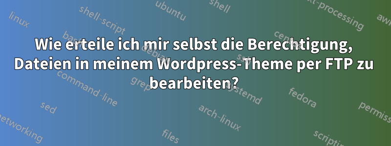 Wie erteile ich mir selbst die Berechtigung, Dateien in meinem Wordpress-Theme per FTP zu bearbeiten?