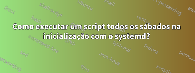 Como executar um script todos os sábados na inicialização com o systemd?