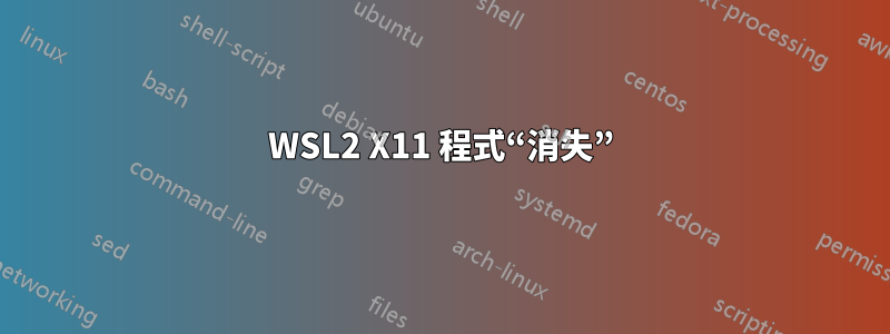 WSL2 X11 程式“消失”