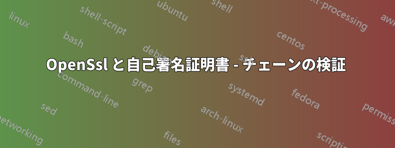 OpenSsl と自己署名証明書 - チェーンの検証