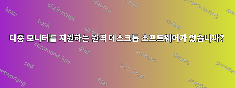 다중 모니터를 지원하는 원격 데스크톱 소프트웨어가 있습니까?