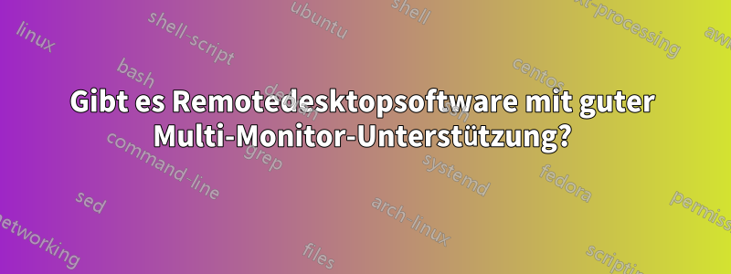 Gibt es Remotedesktopsoftware mit guter Multi-Monitor-Unterstützung?