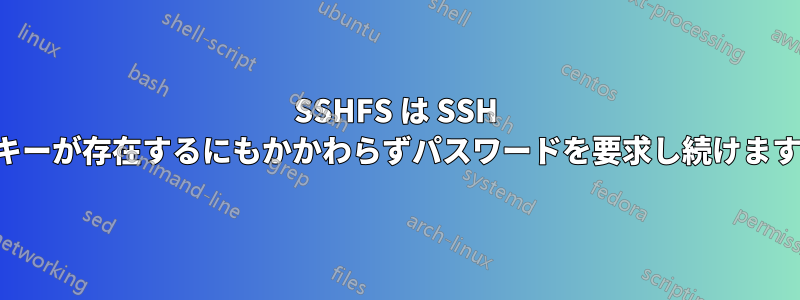 SSHFS は SSH キーが存在するにもかかわらずパスワードを要求し続けます