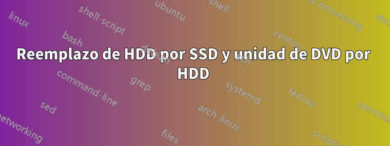 Reemplazo de HDD por SSD y unidad de DVD por HDD