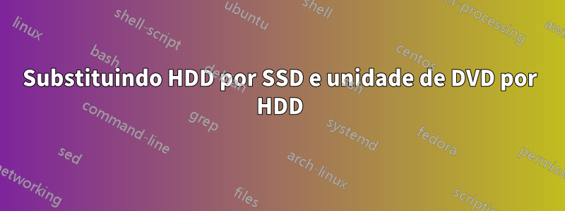 Substituindo HDD por SSD e unidade de DVD por HDD