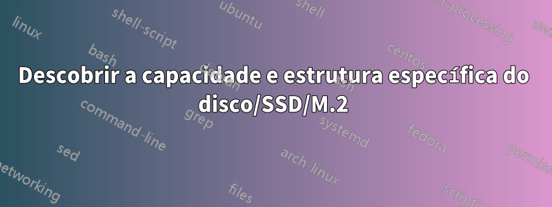 Descobrir a capacidade e estrutura específica do disco/SSD/M.2