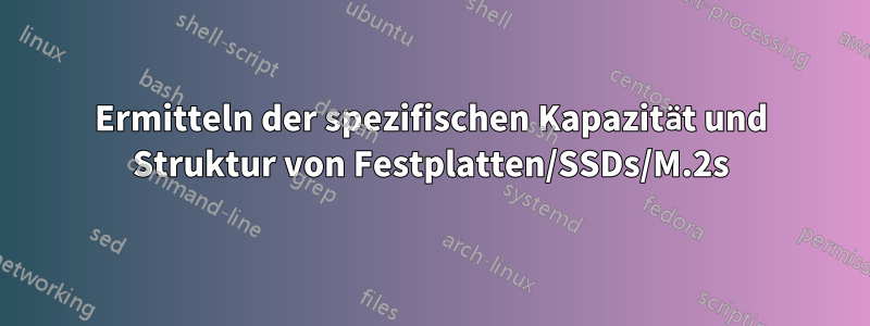 Ermitteln der spezifischen Kapazität und Struktur von Festplatten/SSDs/M.2s