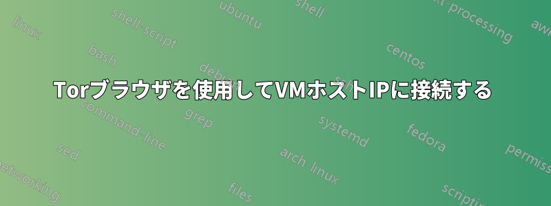 Torブラウザを使用してVMホストIPに接続する