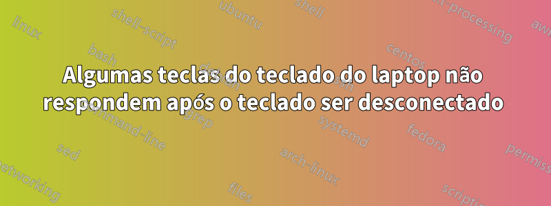 Algumas teclas do teclado do laptop não respondem após o teclado ser desconectado