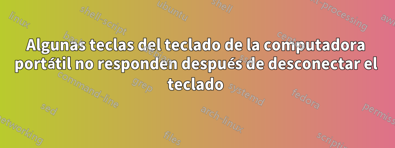 Algunas teclas del teclado de la computadora portátil no responden después de desconectar el teclado