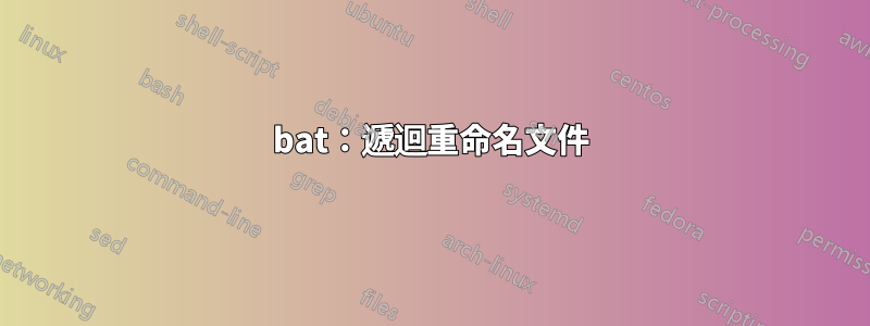 bat：遞迴重命名文件