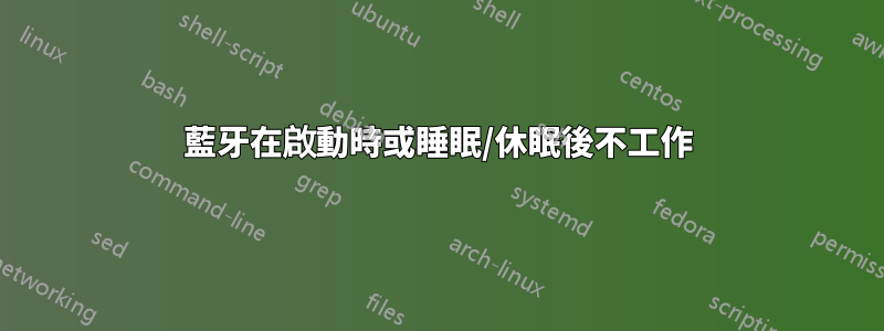 藍牙在啟動時或睡眠/休眠後不工作