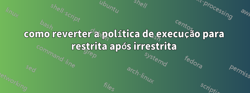 como reverter a política de execução para restrita após irrestrita