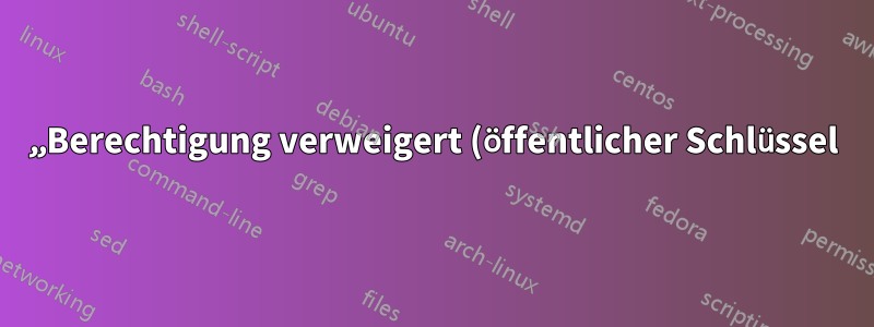 „Berechtigung verweigert (öffentlicher Schlüssel)“, wenn der Schlüssel über ein Bash-Skript zum SSH-Agent hinzugefügt wird