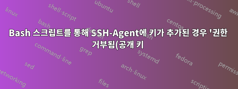 Bash 스크립트를 통해 SSH-Agent에 키가 추가된 경우 '권한 거부됨(공개 키)'