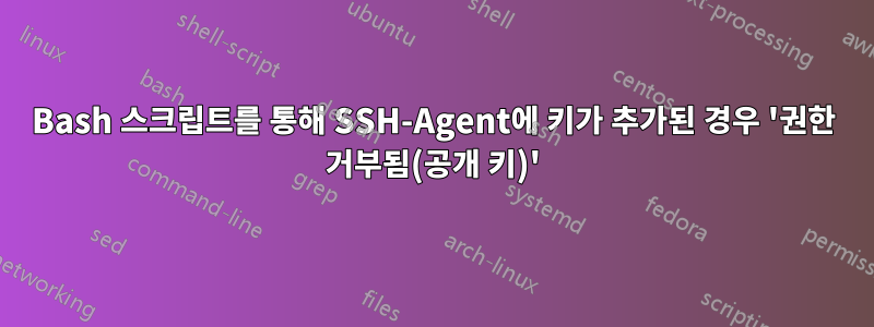 Bash 스크립트를 통해 SSH-Agent에 키가 추가된 경우 '권한 거부됨(공개 키)'